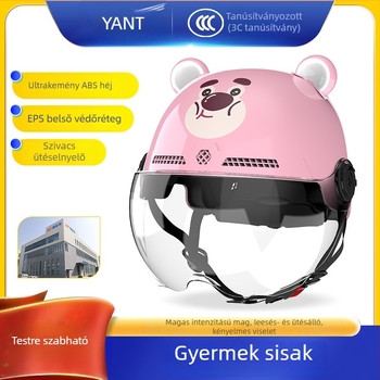 Gyerekeknek szóló elektromos autóhoz készült sisak, rajzfilmszerű dizájn, 3C tanúsítvány, ABS/EPP/PC anyagok, GB811-2022A