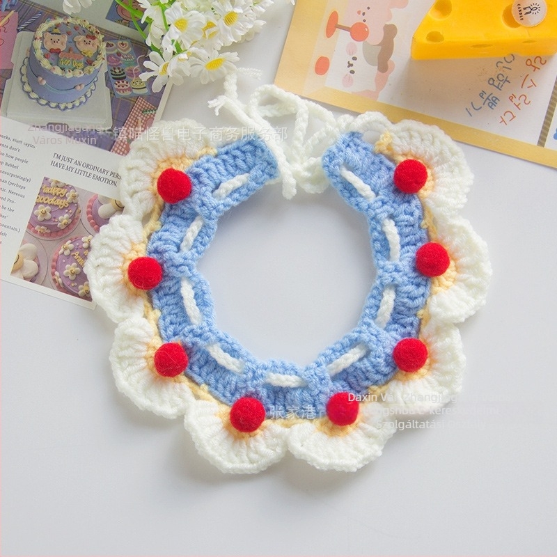 Gyapjúból készült horgolt sál háziállatoknak (macskák és kis kutyák) – általános használat, négy évszak