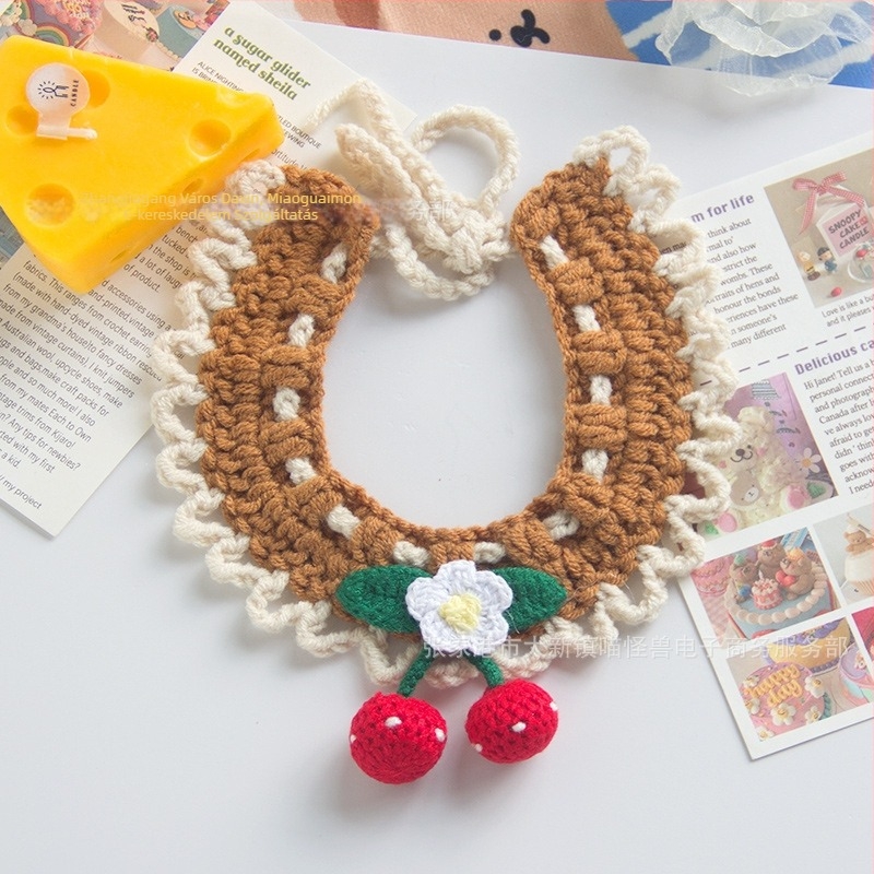 Gyapjúból készült horgolt sál háziállatoknak (macskák és kis kutyák) – általános használat, négy évszak