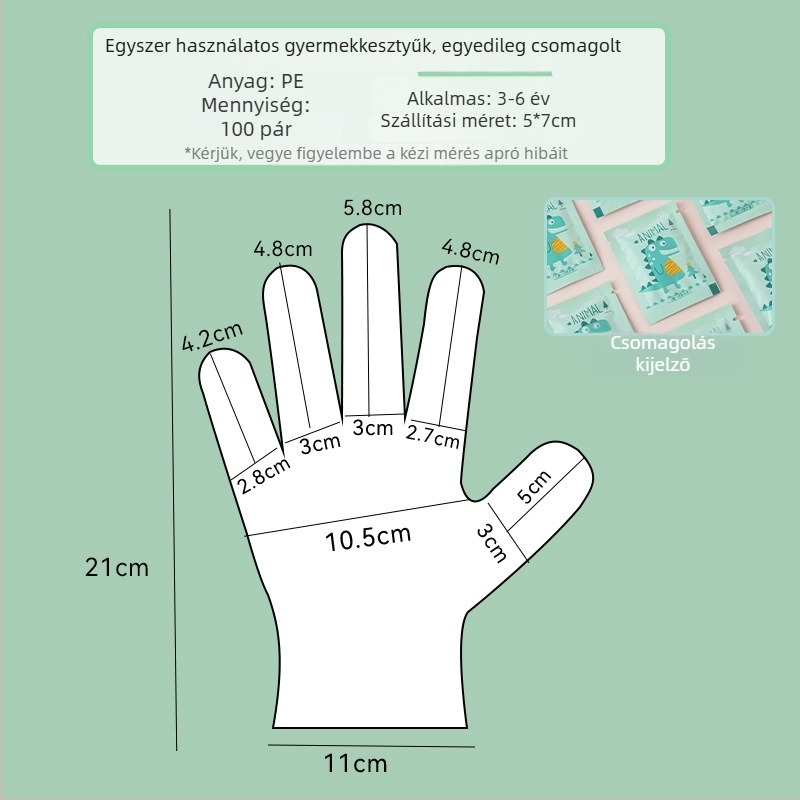 Egyszer használatos TPE kesztyűk, élelmiszer-minőségű, vízálló, csúszásmentes, átlátszó, vékony 0,05–0,1 mm (cateringhez, konyhához, sütéshez és háztartási használathoz)