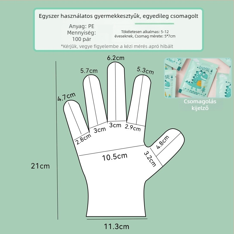 Egyszer használatos TPE kesztyűk, élelmiszer-minőségű, vízálló, csúszásmentes, átlátszó, vékony 0,05–0,1 mm (cateringhez, konyhához, sütéshez és háztartási használathoz)