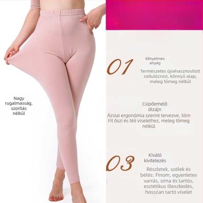 Női vékony modal őszi leggings, magas derék, rugalmas, karcsúsító fazon, nagy méret
