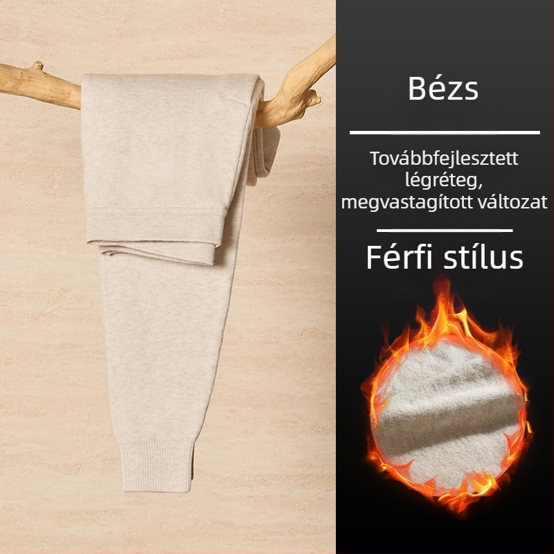 Férfiaknak és nőknek egyaránt készített kasmírszálas gyapjú nadrágok, melegek őszre, karcsú szabás, magas derék