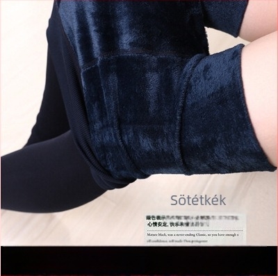 Plusz méretű gyöngyház bársony belső fleece-s női leggings, magas derekú, vastag téli melegítő