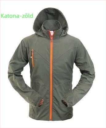 Uniszex gyorsan száradó kültéri ruházat – légáteresztő nylon, vízálló és UV-védett, egyszínű modell, alkalmas túrázásra, kempingezésre, horgászatra, futásra és kerékpározásra (Tavasz–Nyár–Ősz)