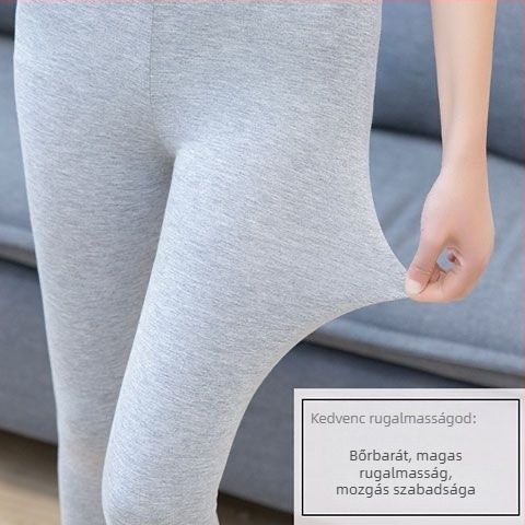 Modal leggings nőknek tavasszal–ősszel, vékony, testhez álló, plusz méret, fekete jóga nadrág 3/4 hosszúságú