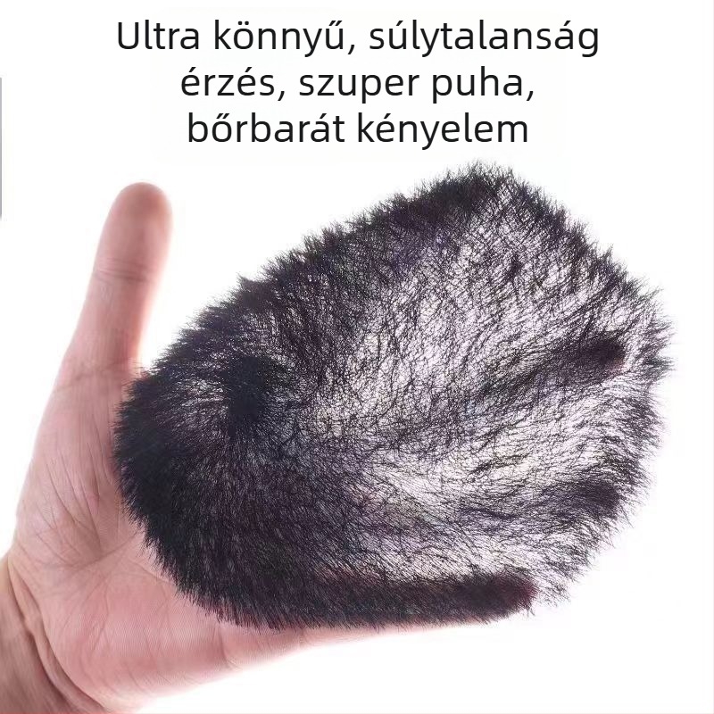 Donghui férfi paróka, kézzel szőtt, valódi emberi haj, nem hővel festett, bármilyen arcforma esetén