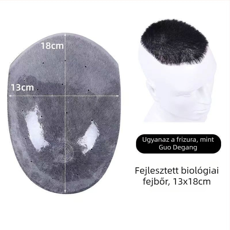 Donghui férfi paróka, kézzel szőtt, valódi emberi haj, nem hővel festett, bármilyen arcforma esetén