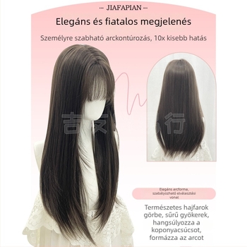 Női paróka, egyenes haj, modell Pj008, hőálló rost, mechanizmusos kivitel