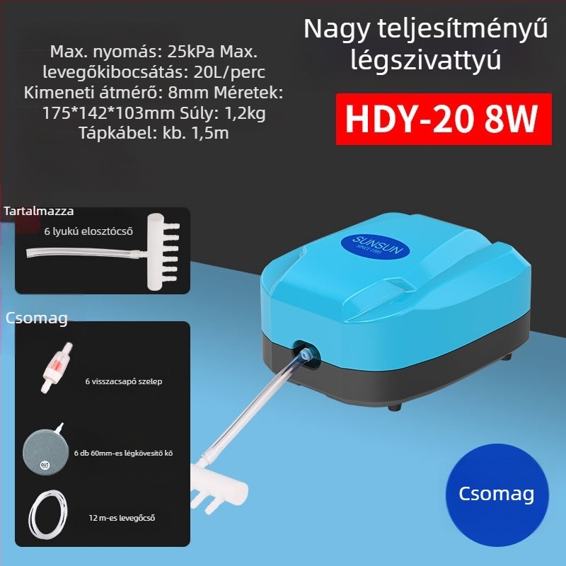 Sensen elektromágneses levegőpumpa akvárium és tó aerációjára - DY modell