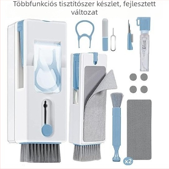 Multifunkcionális tisztító toll készlet billentyűzethez, fejhallgatóhoz és telefonos kijelzőhöz (Modell: 688, Anyag: ABS+hardware, Súly: 98 g)