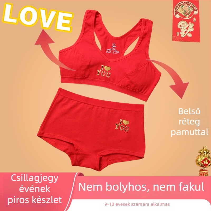 I-hátú melltartó szett, oldalsó tartás, vékony formázott kosarak, 95% pamut