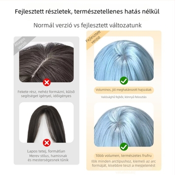 Exotikus paróka hosszú, egyenes hajjal és Qi frufruval, modell XGS-29, magas hőálló rostból