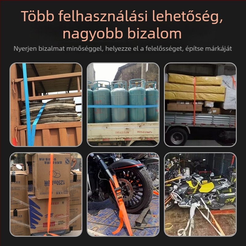 Rakományrögzítő heveder ratchet feszítővel – Poliészter, típus: heveder, márka Carjay/Kajiayi