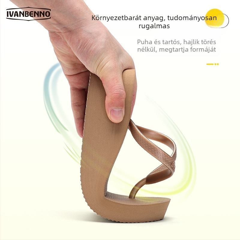Női flip-flop 5 cm-es klinikus sarokkal, vastag talppal, EVA felsőrésszel, gumírozott talp, kerek orr
