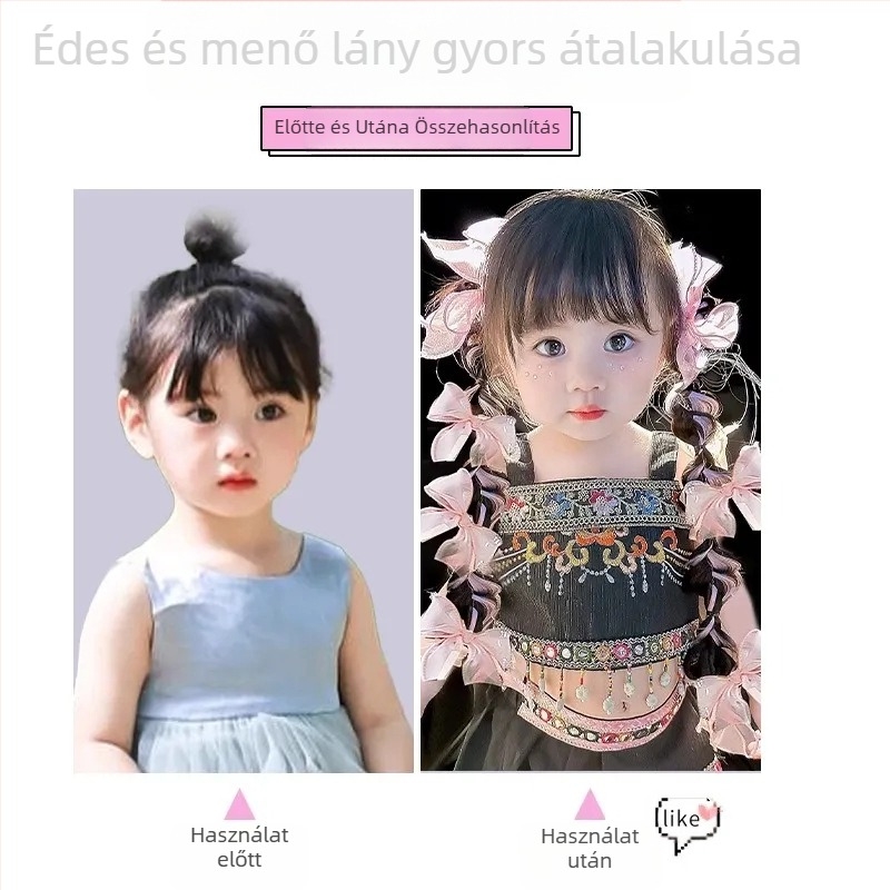 Lófarok paróka lányoknak - Honey Princess (Hőálló szálak, Kézzel készített, Lányoknak, Nem festhető)