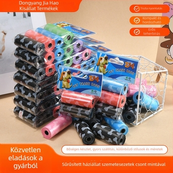 Jiahao Állatürülék zacskók készlet, csontminta dizájn, rol típus, PE anyag, standard vastagság