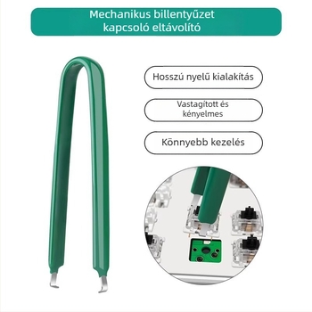 Mechanikus billentyűzet húzóeszköz, kapcsoló húzó, billentyűfedő eltávolító eszköz, kapcsoló cseréje, tisztító eszköz, billentyűfedő csere klipek, be- és kiveszési huzal