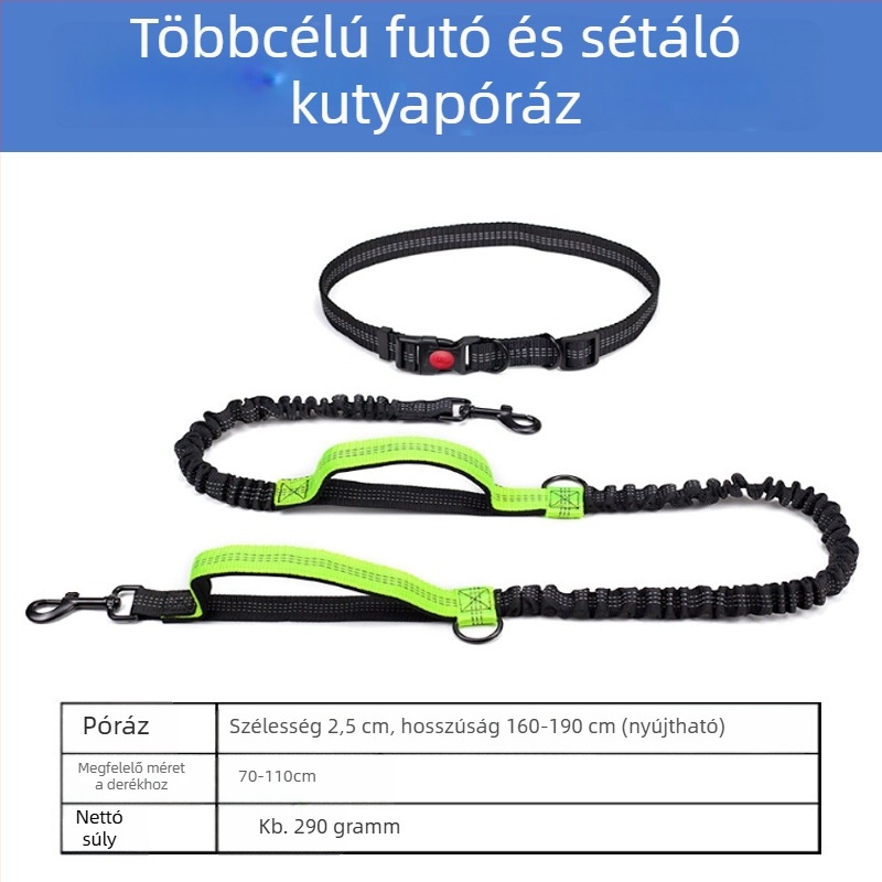 Kéz nélküli derékszíj-póráz macskáknak, visszahúzható zsinórral