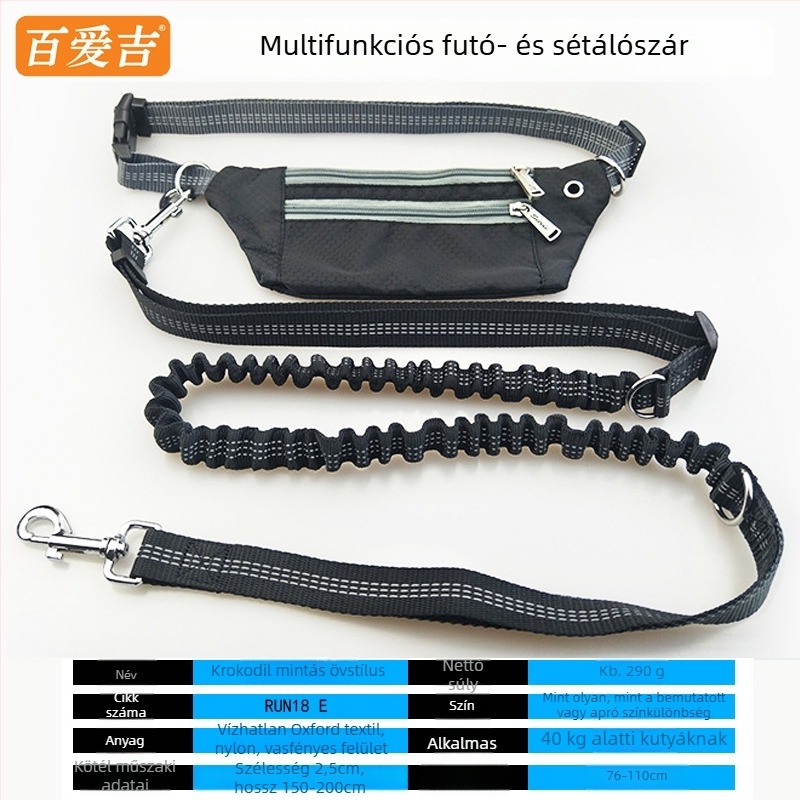 Kéz nélküli derékszíj-póráz macskáknak, visszahúzható zsinórral