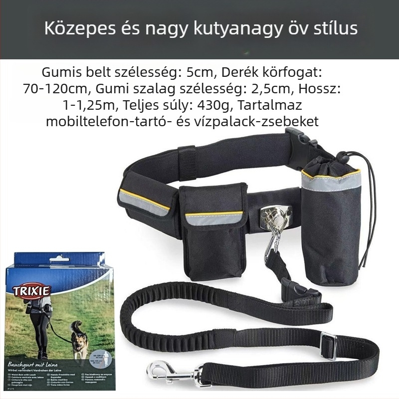 Kéz nélküli derékszíj-póráz macskáknak, visszahúzható zsinórral