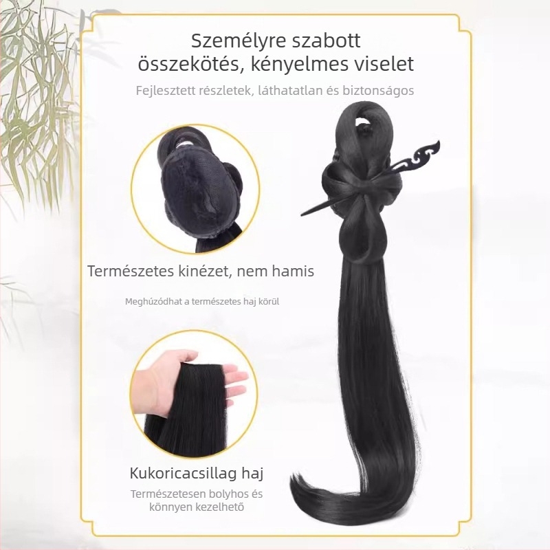 Póthaj paróka, hőálló huzal, modell PY318, nem alkalmas forró festésre