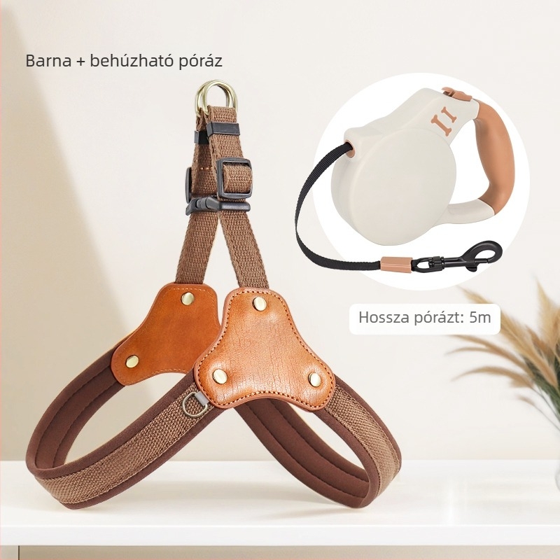 Kutyamellény-hám mellkas- és hátsó pánttal