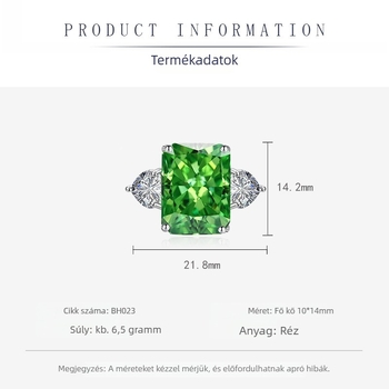 Geometriai réz gyűrű, téglalap alakú dizájn, elektroplakált felület, női divatkiegészítő