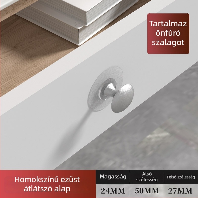 Csavar nélküli, öntapadó rozsdamentes acél fogantyú elektroplattált felülettel, szekrényekhez, fiókokhoz és üveges ajtókhoz