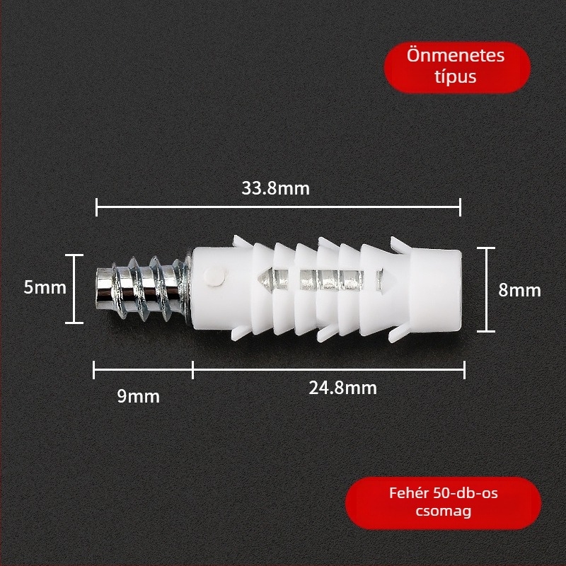 Rejtett gardrób csatlakozók – rejtett 2-in-1 és 3-in-1 hardver, szénacél, elektroplating, olasz minimalist stílus