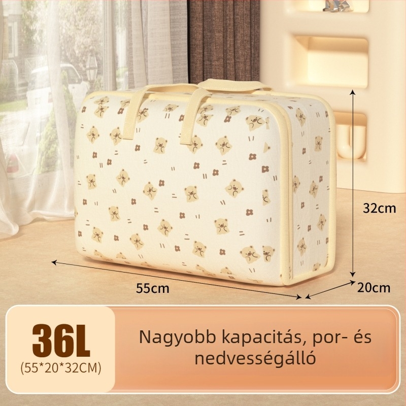 Paplan tároló táska, nem szőtt anyagból, kézitáska-stílus, nagy kapacitású, többfunkciós utazási szervező ruháknak