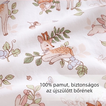 JOYNCLEON 100% pamutból készült babafogó kendő, állatmintás, őszi-téli, újszülöttek 0–1 év