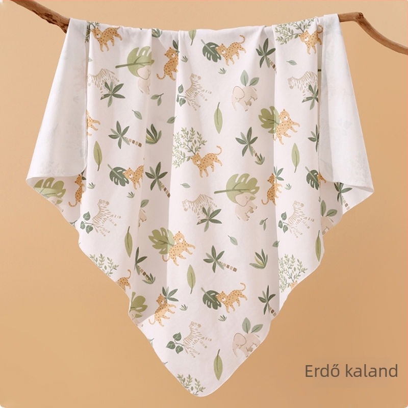 JOYNCLEON 100% pamutból készült babafogó kendő, állatmintás, őszi-téli, újszülöttek 0–1 év