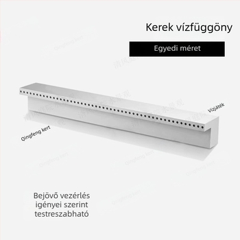 Programozható szökőkút halastóhoz, falon keresztüli vízpermettel, 304 rozsdamentes acél, tájképi vízesés