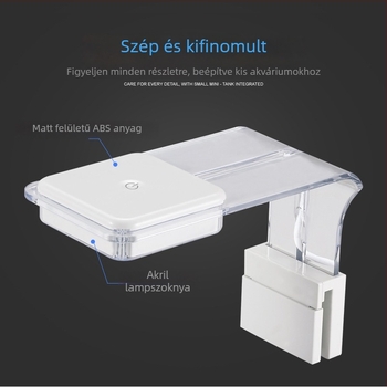 Jeneca akvárium LED kliplámpa víz növényekhez – ABS, 3.8W, klipszes kialakítás
