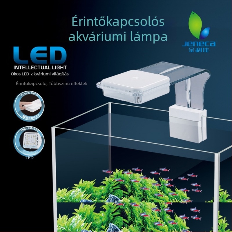 Jeneca akvárium LED kliplámpa víz növényekhez – ABS, 3.8W, klipszes kialakítás