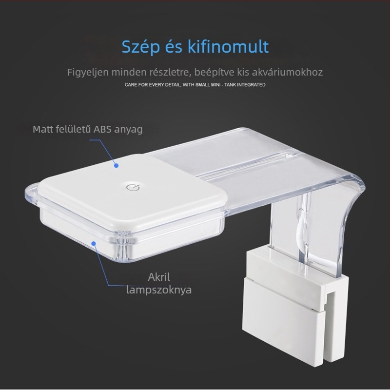 Jeneca akvárium LED kliplámpa víz növényekhez – ABS, 3.8W, klipszes kialakítás