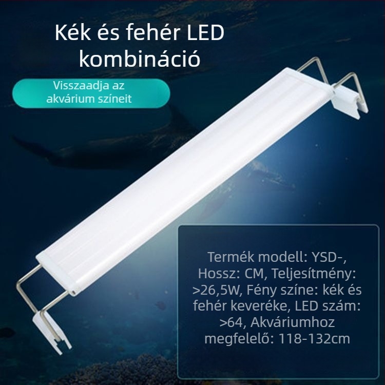 Akvarislámpa - vízálló, teljes spektrumú, kompakt, ultra‑fényes, konzolra szerelhető (Anyag: PU; Súly: Egyéb; Behozatal: Nem; Márka: Semmi)