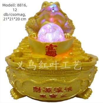 Gyanta szökőkút Feng Shui kerékkel beltéri asztali bonsai dekorációhoz