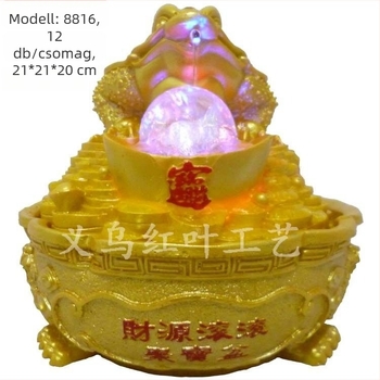 Gyanta szökőkút Feng Shui kerékkel beltéri asztali bonsai dekorációhoz