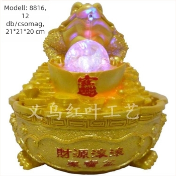 Gyanta szökőkút Feng Shui kerékkel beltéri asztali bonsai dekorációhoz