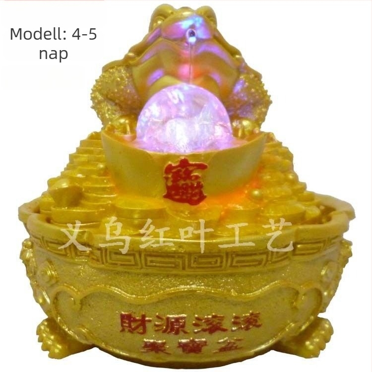 Gyanta szökőkút Feng Shui kerékkel beltéri asztali bonsai dekorációhoz