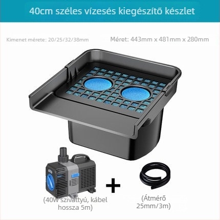 Programozható szökőkút kombinált permetezéssel, ABS műanyag, zuhatag-kimenet, vízfüggöny kerthez