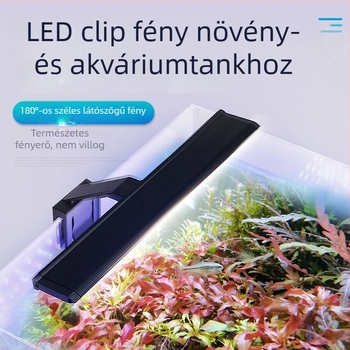 LED klipszes lámpa akváriumhoz, mini vízálló klipszes lámpa halak és vízi növények számára, energiahatékony