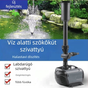 Beépíthető kerti tó szökőkút szivattyú – bronz, spirálcentrifugál szivattyú, vízpermet funkció, keramikus vízáramlás