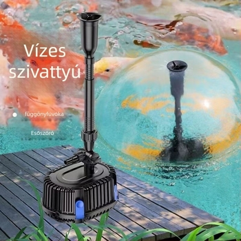 Beépíthető kerti tó szökőkút szivattyú – bronz, spirálcentrifugál szivattyú, vízpermet funkció, keramikus vízáramlás