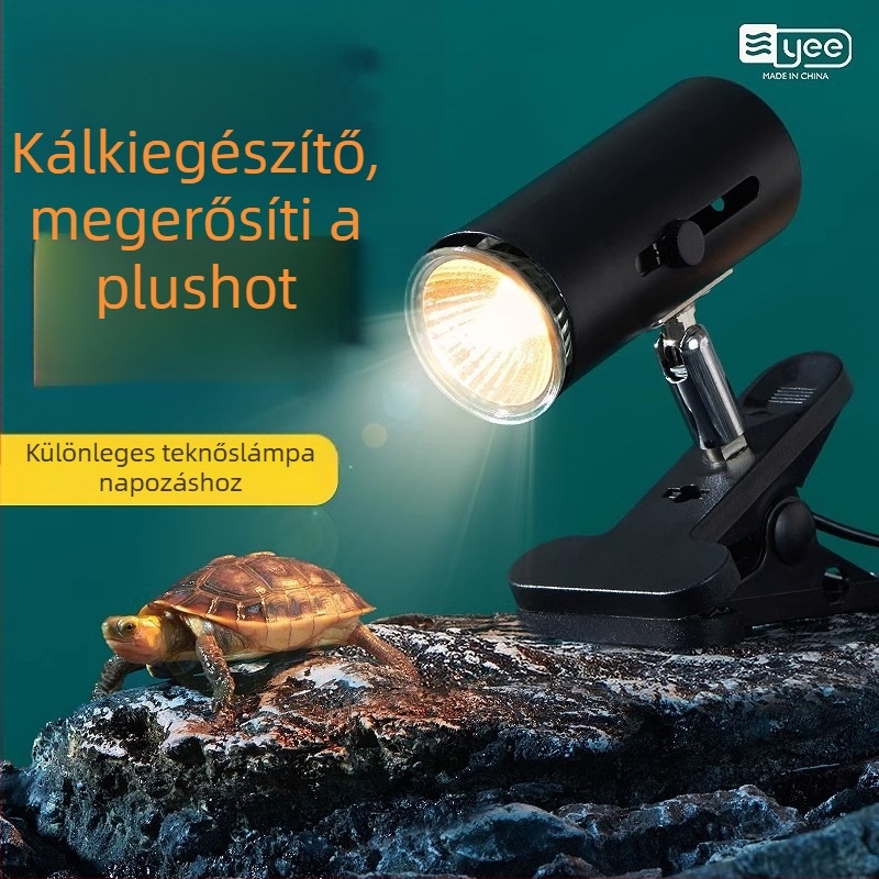 Teknősbéka napozó lámpa – rozsdamentes acél kivitel, 20W, Yee márka, Shandong eredet