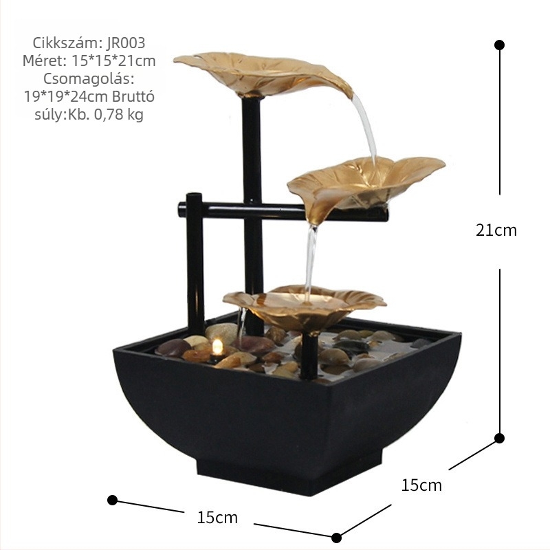Vasból készült kézzel készített dísztárgy, egyszerű, modern stílusú nappali- és iroda dekorációhoz