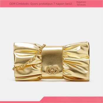 Íves masnis kézitáska PU bőrből, rejtett cipzáras zsebbel, zárócsattal, LAITIDIER