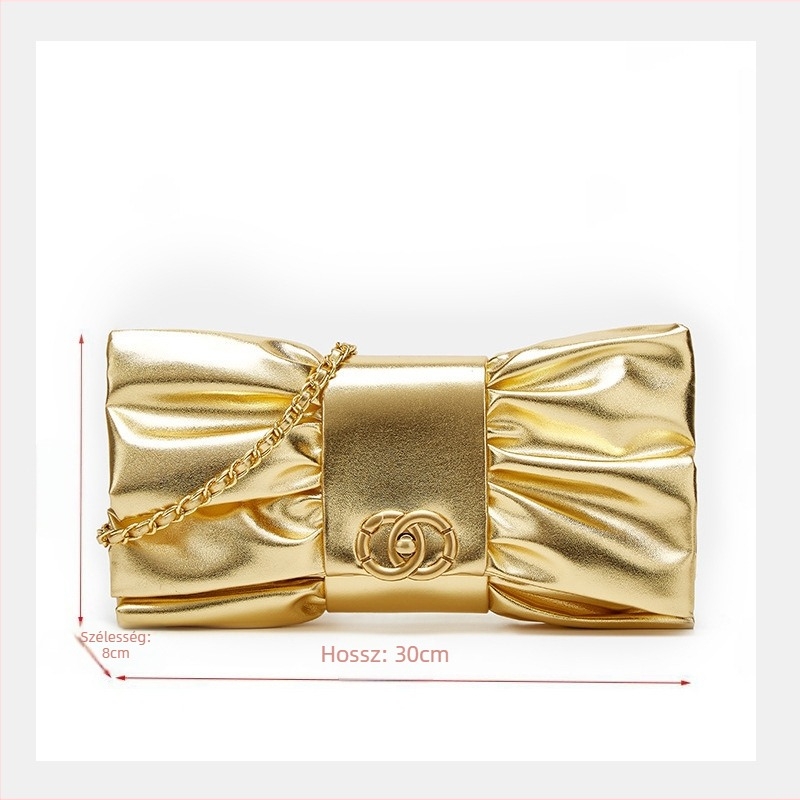 Íves masnis kézitáska PU bőrből, rejtett cipzáras zsebbel, zárócsattal, LAITIDIER